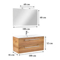 Leziter Set mobilier baie Vario Clam 100, stejar-stejar