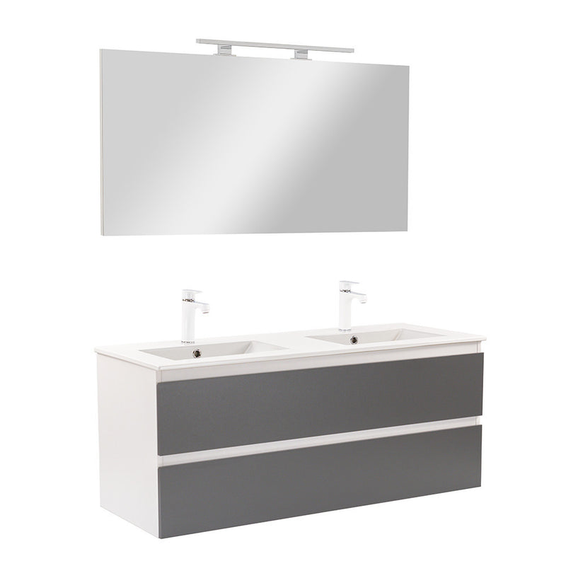 Leziter Set mobilier baie Vario Forte 120, alb-antracit