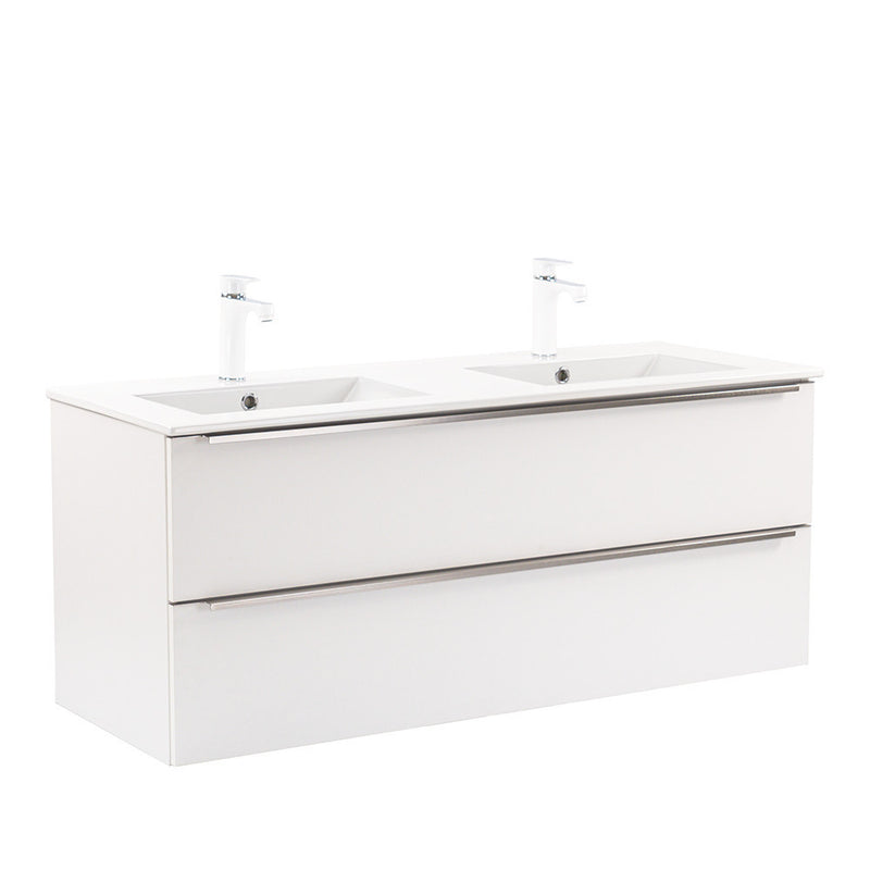 Leziter Masca chiuveta baie Vario Trim 120 cu lavoar, alb-alb