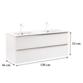 Leziter Masca chiuveta baie Vario Trim 120 cu lavoar, alb-alb