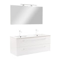 Leziter Set mobilier baie Vario Clam 120, alb-alb