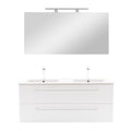 Leziter Set mobilier baie Vario Clam 120, alb-alb
