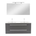 Leziter Set mobilier baie Vario Clam 120, alb-antracit