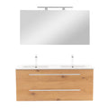 Leziter Set mobilier baie Vario Clam 120, stejar alb