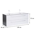 Leziter Masca chiuveta baie Vario Clam 120 cu lavoar, antracit-alb