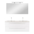 Leziter Set mobilier baie Vario Clam 120, stejar-alb