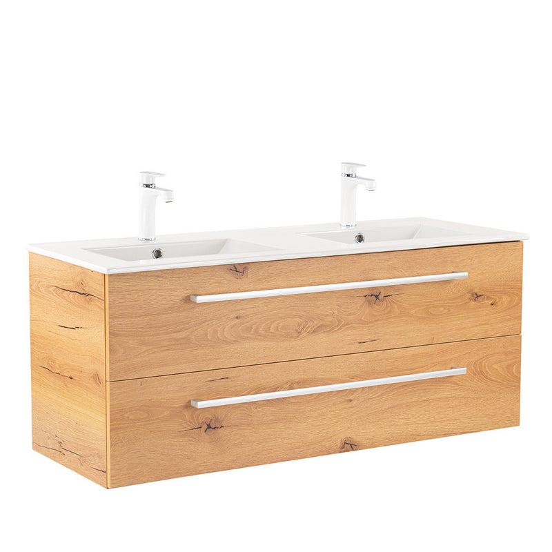 Leziter Masca chiuveta baie Vario Clam 120 cu lavoar, stejar-stejar