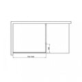 Leziter Cabină de duș Walker walk-in WI01-10 100x195 cm, cu sticlă de 8 mm