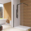 Leziter Cabină de duș River walk-in 80x190 cm neagră