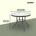 Leziter Set mobilier de grădină Tanger 4+1 negru