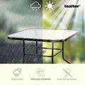 Leziter Set mobilier de grădină Juba 4+1 negru