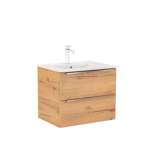 Masca chiuvetă baie Leziter Vario Trim 60 cu lavoar, stejar – eleganță modernă pentru baia ta