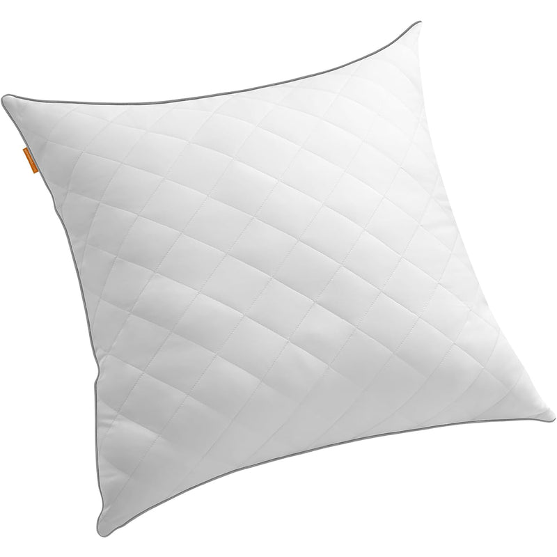 SONGMICS Perna reversibila cu 2 fete pentru iarna sau vara, 80x80 cm, umplutura 1200 g, alb