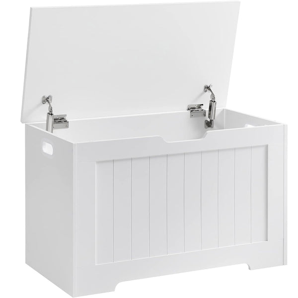 VASAGLE Banca cu spatiu depozitare, pentru hol sau dormitor, din PAL, 76x40x48cm, alb