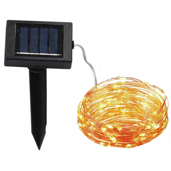 Ghirlanda luminoasa liniara 100 LED-uri, 1.5m, incarcare solara