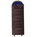 Sac de dormit tip mumie, cu geanta de transport, 220x80cm, 0-15grade, maro