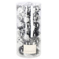 Set globuri de Craciun Inedit, 24 bucati, 5cm, transparente cu interior negru