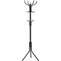 VASAGLE Cuier pentru haine, din otel, tip pom, cu 12 carlige, 182cm, negru
