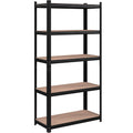 SONGMICS Raft de depozitare metalic, cu rafturi din MDF, 5 polite, max. 875 kg, 180x90x40cm, negru