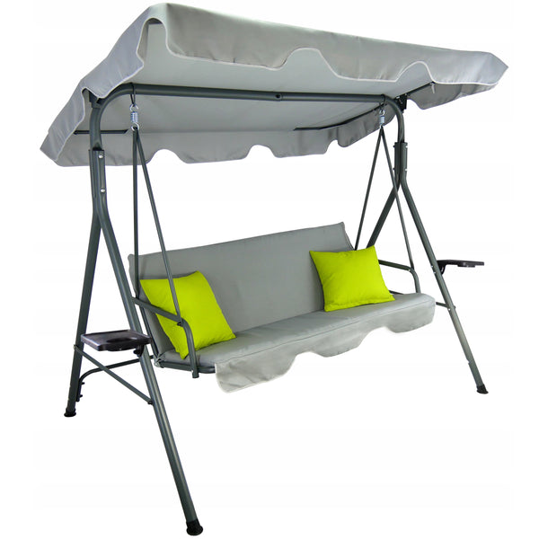 Leagan balansoar gradina Sersimo Vicenza, 3 locuri, 220kg, gri
