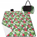 Patura pentru picnic sau plaja, cu folie izolatoare si maner, 200x200cm, floral