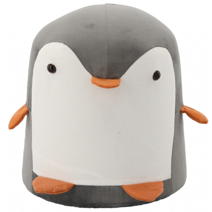 Taburet pentru copii, 28x34cm, maxim 50kg, model pinguin gri