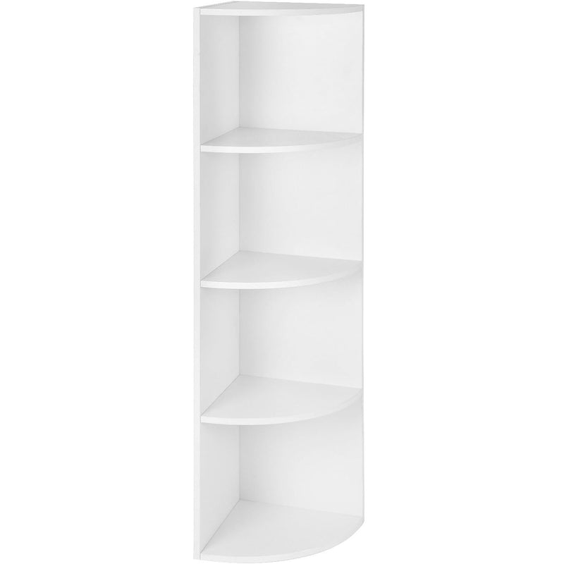 VASAGLE Raft de colt pentru podea, cu 4 nivele, din PAL, 30x30x130cm, alb