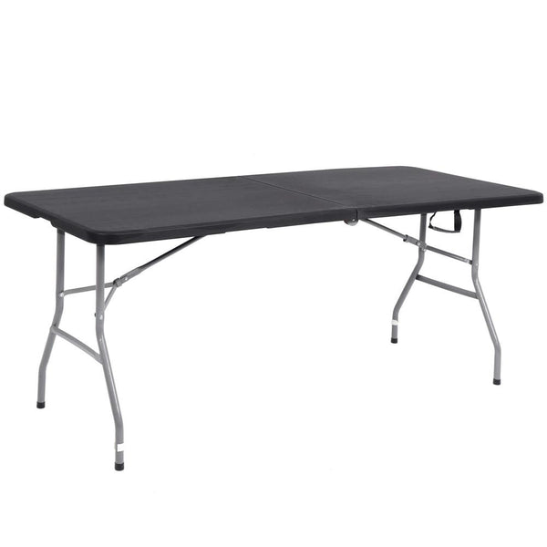 Masa dreptunghiulara pliabila multifunctionala, 180x75x75cm, neagra