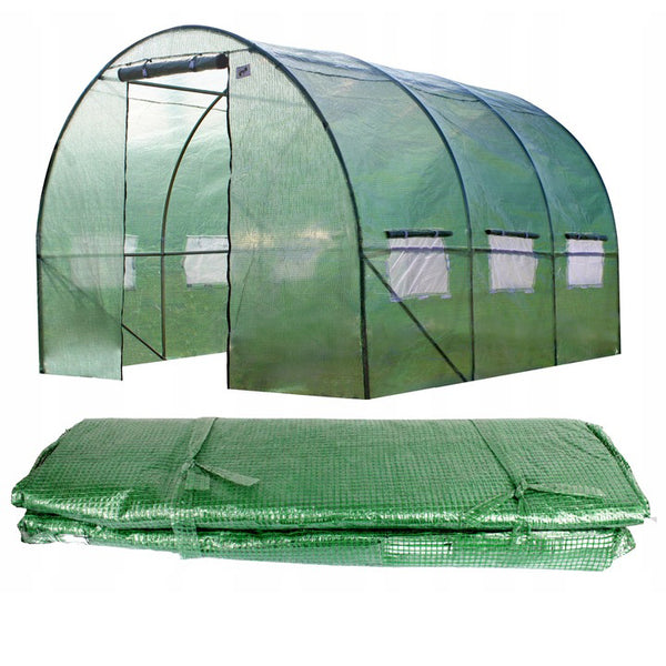 Folie pentru sera de gradina, 8x3 m, material PE 140 g/m, rezistenta la UV4, verde transparent