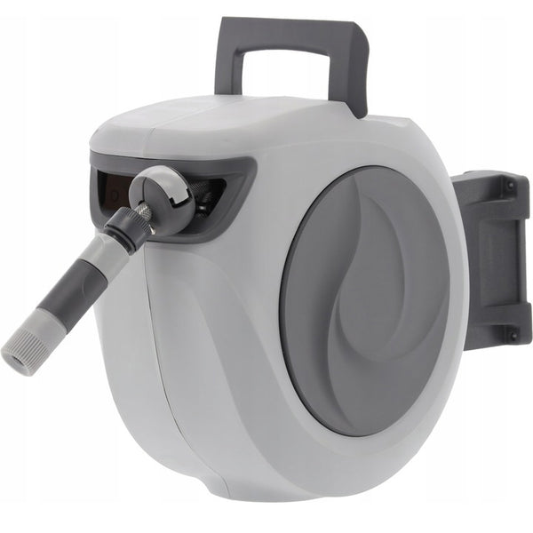Tambur automat pentru furtun de gradina, 30m, montare pe perete, pivotant, retractabil