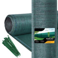 Plasa umbrire si intimitate pentru gard, 1.2m latime, 50m lungime, 140g densitate, verde cu negru
