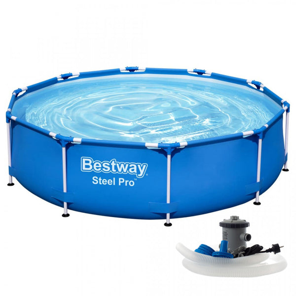 Piscina cadru metalic Bestway, 366x76 cm, 6500 litri, cu pompa de filtrare