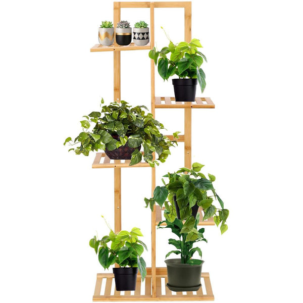 Stand de flori din lemn cu 6 etajere suport GA199, 102x40cm