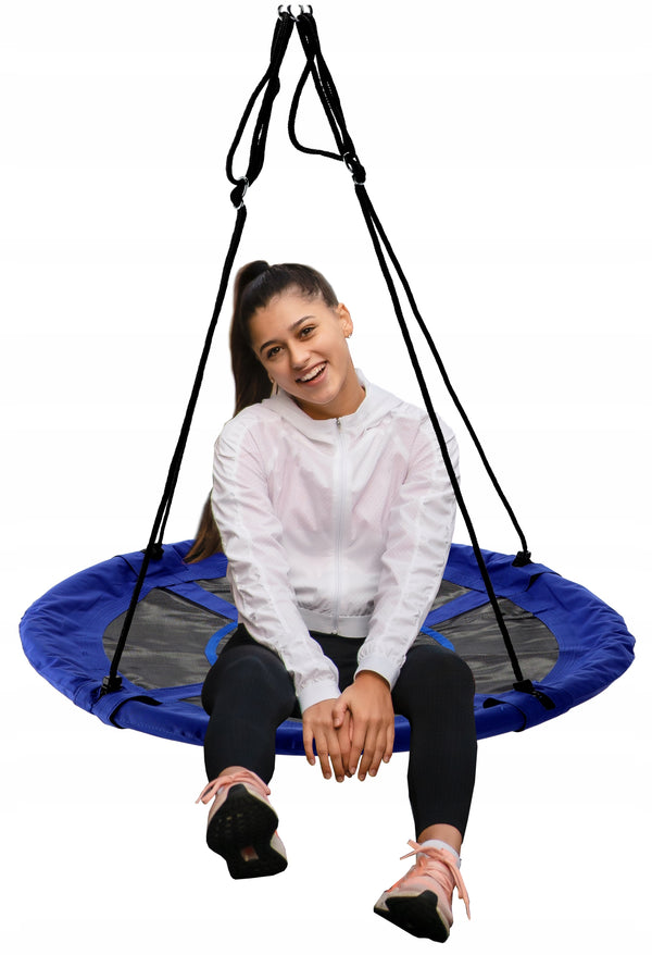 Leagan tip cuib Sersimo G-Line, 100cm, inaltime reglabila, 150 kg, Albastru Negru