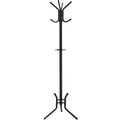 VASAGLE Cuier pentru haine, din otel, tip pom, cu 12 carlige, 176cm, negru