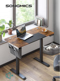 SONGMICS Birou cu reglaj electric pe inaltime, memorie cu 4 inaltimi, 60x140x(72-120)cm, maro rustic