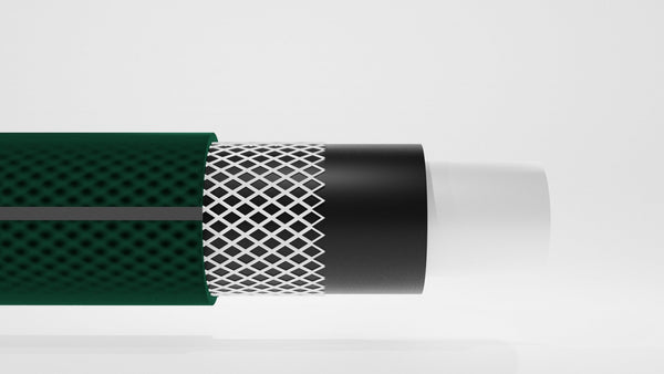 Furtun gradina armat Premium, 3/4" diametru, 20 m, protectie UV, 8 bar presiune, 4 straturi, verde