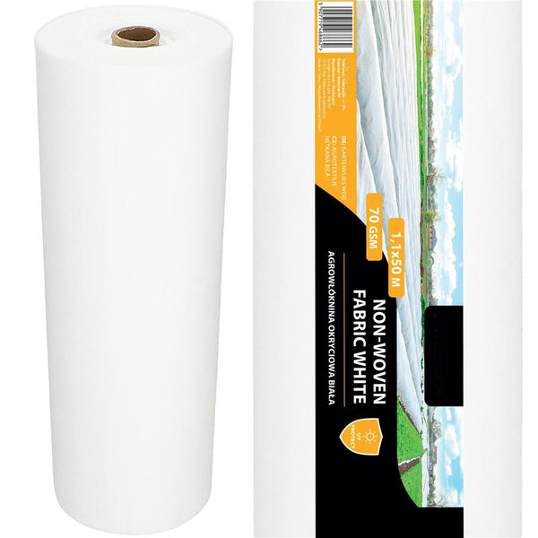 Folie agrotextil, mulcire, antiburuieni, filtru UV, 50 x 1.6metri, 70g/m2, alb