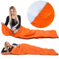 Sac de dormit tip mumie, cu geanta de transport, 175x73cm, 8-20grade, portocaliu