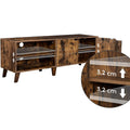 VASAGLE Comoda pentru TV, cu 2 usi si 2 rafturi deschise, 40x140x50cm, maro rustic