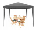 Cort pavilion de gradina pliabil, instalare automata pop-up, material textil oxford impermeabil, cu 4 pereti laterali, 300x300cm, gri
