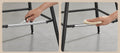 VASAGLE Set 2 scaune de bar, spatar ergonomic din piele artificiala, cadru metalic, 50x50x88 cm, negru