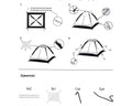 Cort plaja sau camping, impemeabil, cu protectie UV, 4 locuri, 210x240x130cm, gri albastru