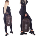 Sac de dormit tip mumie, cu geanta de transport, 220x80cm, 0-15grade, maro