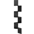 VASAGLE Raft de colt plutitor pe 5 niveluri, din lemn, 20x20x128cm, negru