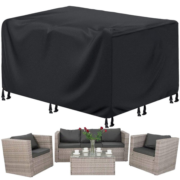 Husa mobilier gradina, impermeabila, cu protectie UV, 200x160x70cm, negru