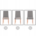 Set 4 huse universale pentru scaun, marime universala, poliester si spandex, 45 cm x 60 cm, negru