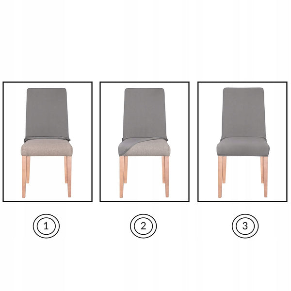 Husa universala pentru scaun, marime universala, poliester si spandex, 45 cm x 60 cm, albastru deschis