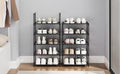 SONGMICS Raft de depozitare pantofi pe 10 niveluri, metal, instalare modulara, 28x45x173cm, negru