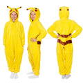 Pijama tip salopeta pentru copii, model Pikachu, marime 120-130 cm